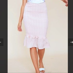 Brand new smocked midi skirt